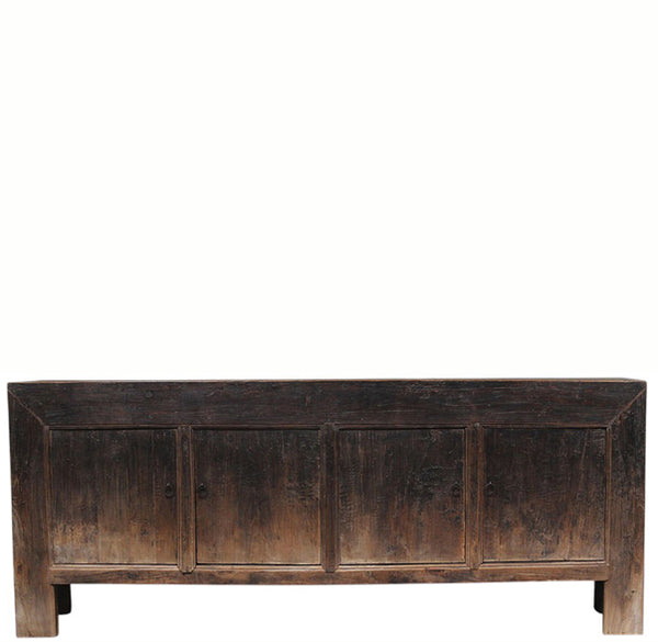 Vintage Distressed Reclaimed Wood Sideboard Cabinet 26