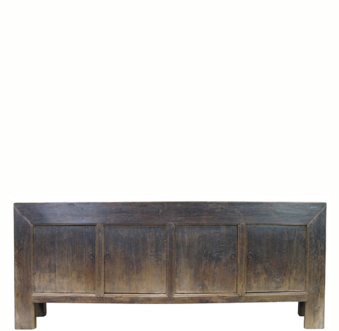 Vintage Distressed Reclaimed Wood Sideboard Cabinet 26