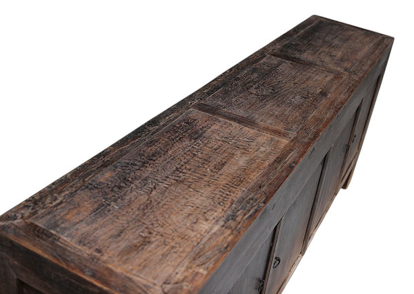 Vintage Distressed Reclaimed Wood Sideboard Cabinet 26