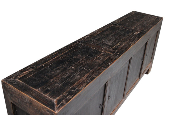 Vintage Distressed Reclaimed Wood Sideboard Cabinet 27