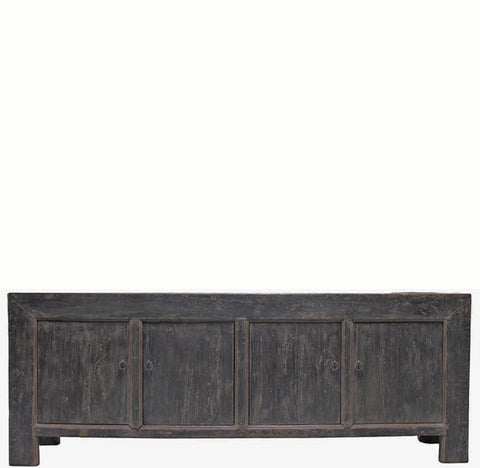 Vintage Distressed Reclaimed Wood Sideboard Cabinet 28