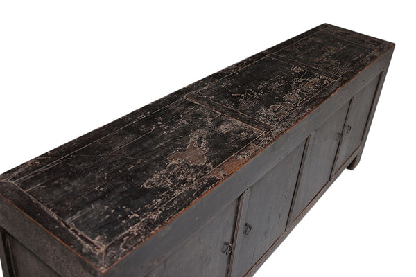Vintage Distressed Reclaimed Wood Sideboard Cabinet 28
