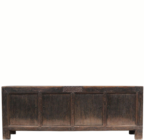Vintage Hand Made Black Reclaimed Wood Sideboard 29