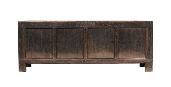 Vintage Hand Made Black Reclaimed Wood Sideboard 29