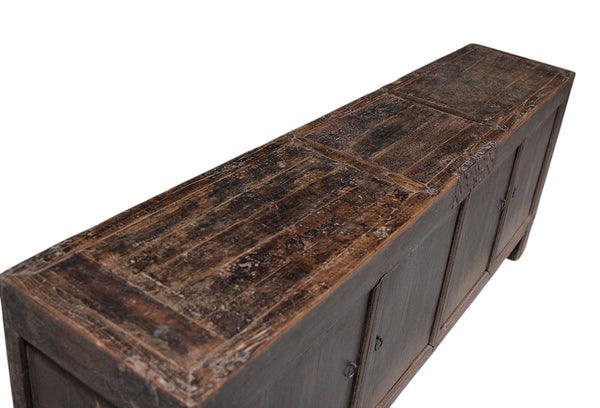 Vintage Hand Made Black Reclaimed Wood Sideboard 29