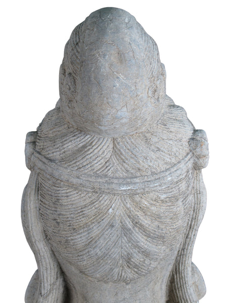 A Stone Statue of Guanyin Head