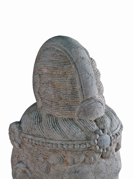 A Stone Statue of Guanyin Head