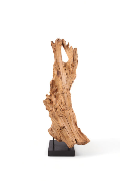 61" Inch Tall Organic Teak Natural Sculpture