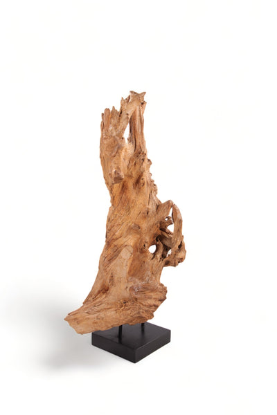 61" Inch Tall Organic Teak Natural Sculpture