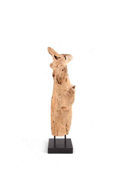 61" Inch Tall Organic Teak Natural Sculpture