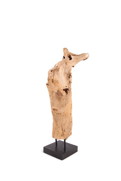 61" Inch Tall Organic Teak Natural Sculpture