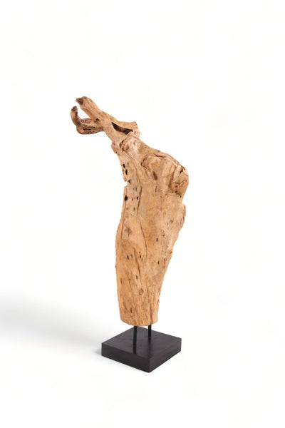 61" Inch Tall Organic Teak Natural Sculpture