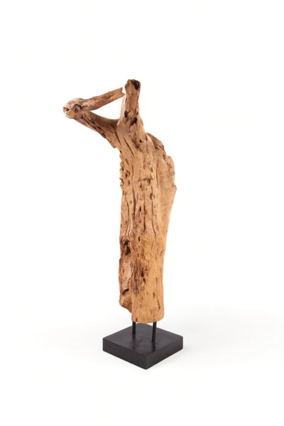 61" Inch Tall Organic Teak Natural Sculpture