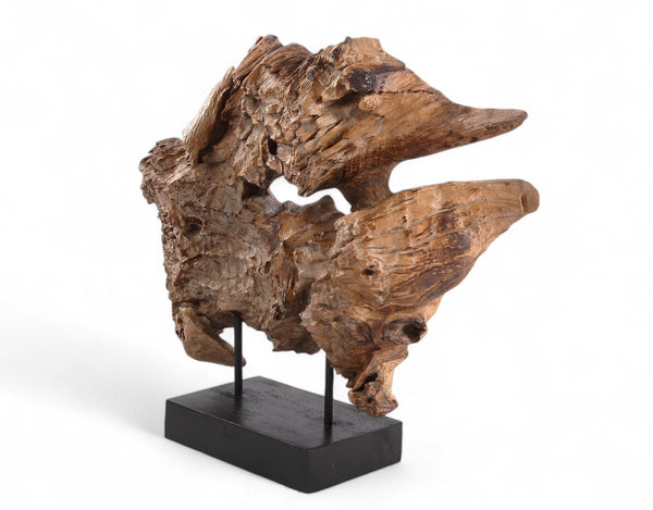 Table Top Organic Teak Sculpture- 31" Inch Tall