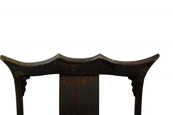 Antique High Yoke Back Armchair with Double Happiness