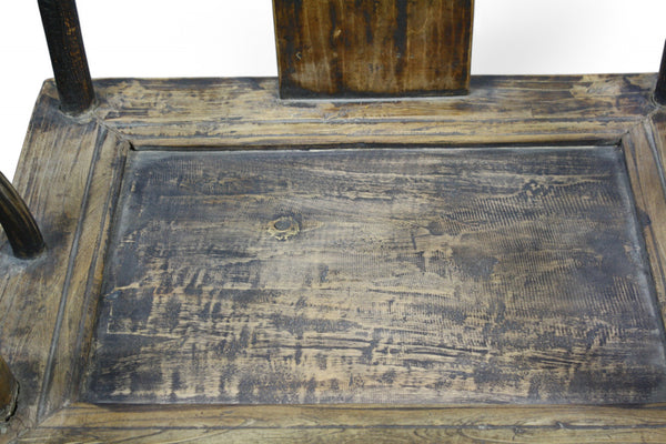 Antique High Yoke Back Armchair with Double Happiness