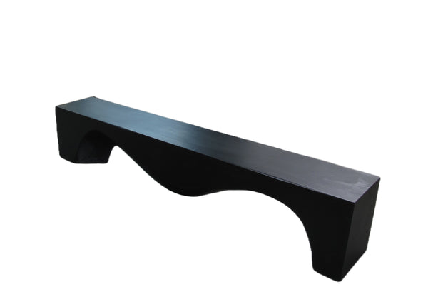 94" Inch Long Modern Black Sculpture Bench 25