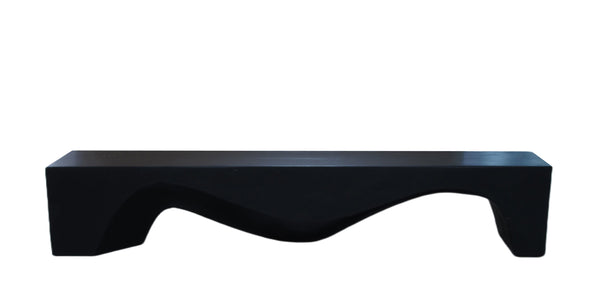 94" Inch Long Modern Black Sculpture Bench 25