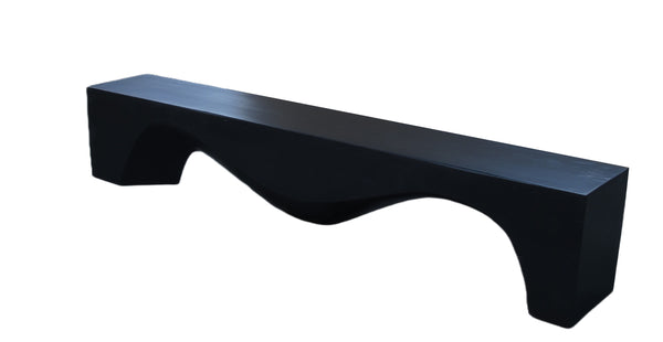 94" Inch Long Modern Black Sculpture Bench 25