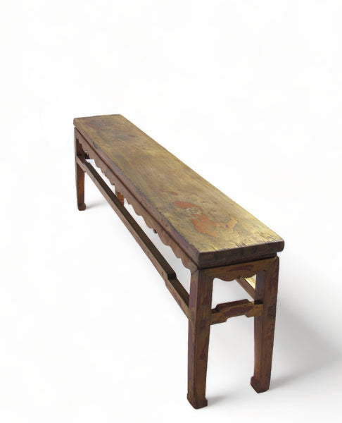Low 71" inch Long Antique Chinese Bench Console Table