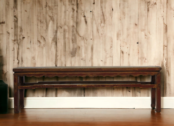 Low 71" inch Long Antique Chinese Bench Console Table