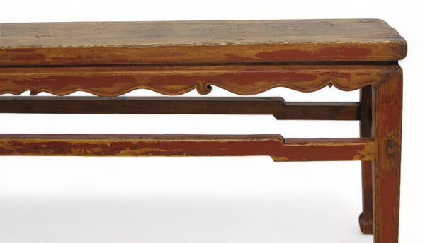 Low 71" inch Long Antique Chinese Bench Console Table