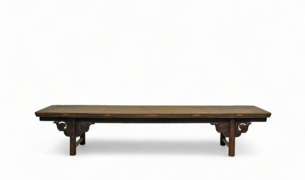 Low 111" inch Long Antique Chinese Bench Console Table