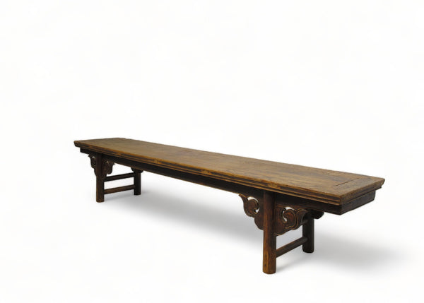 Low 111" inch Long Antique Chinese Bench Console Table