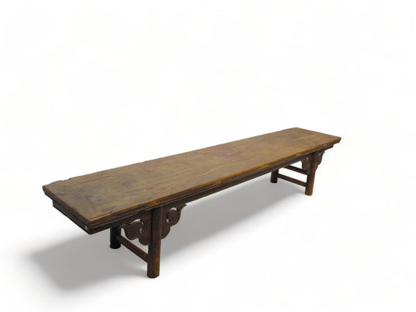 Low 111" inch Long Antique Chinese Bench Console Table