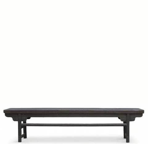 Black 85" inch Long Antique Chinese Bench Console Table
