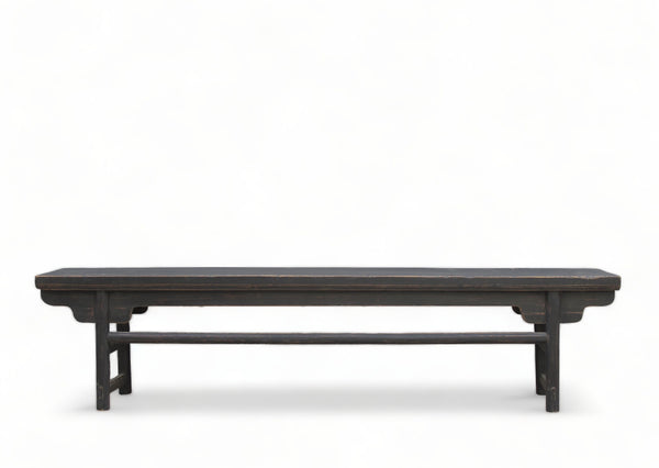 Black 85" inch Long Antique Chinese Bench Console Table