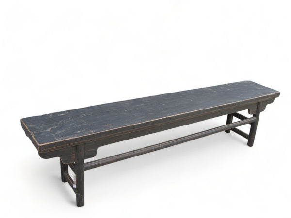 Black 85" inch Long Antique Chinese Bench Console Table