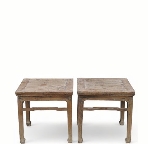Pair Square Stool or Accent Table 1