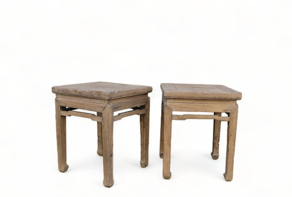 Pair Square Stool or Accent Table 2
