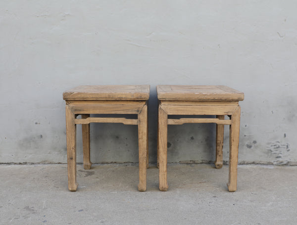 Pair Square Stool or Accent Table 2