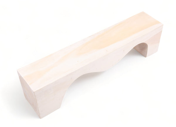 71" Inch Long Modern White Sculpture Bench - 5