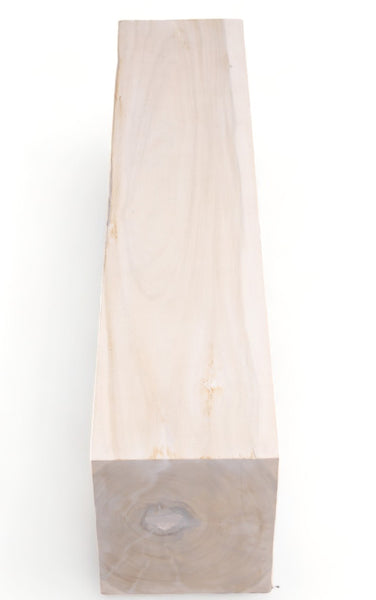 71" Inch Long Modern White Sculpture Bench - 8