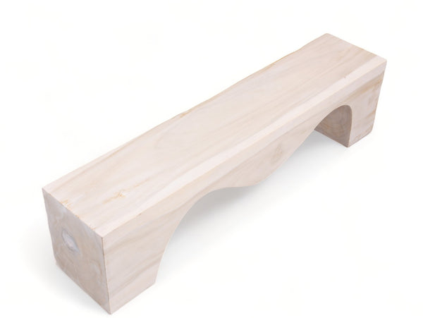 71" Inch Long Modern White Sculpture Bench - 8