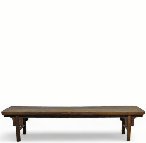 Low 84" inch Long Antique Chinese Bench Console Table