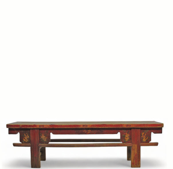Low 74" inch Long Antique Chinese Bench Console Table