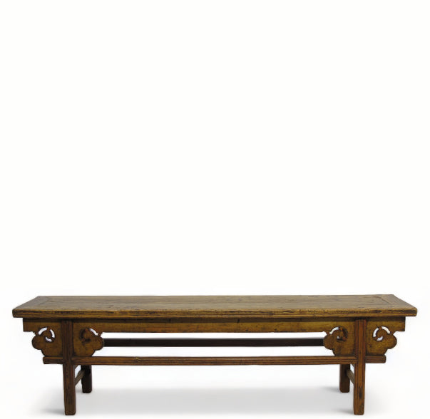 Low 75" inch Long Antique Chinese Bench Console Table