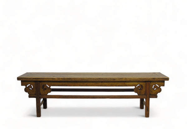 Low 75" inch Long Antique Chinese Bench Console Table