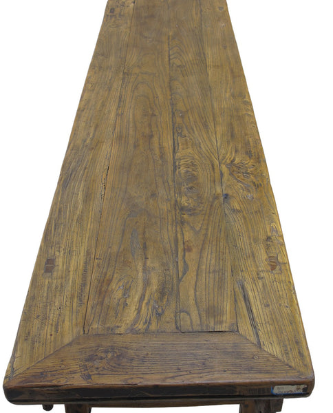 Low 75" inch Long Antique Chinese Bench Console Table
