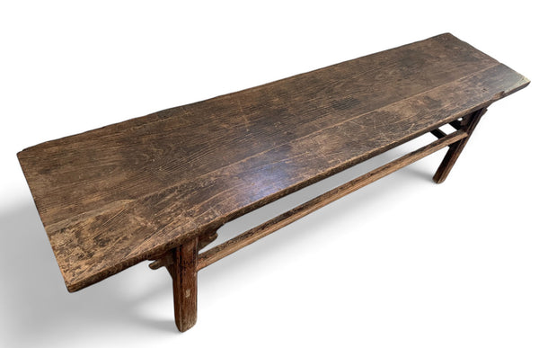 Naturally Aged 84" inch Long Antique Chinese Bench