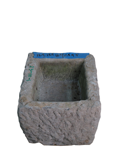 17" Inch Long Hand Chiseled Stone Trough 10-1