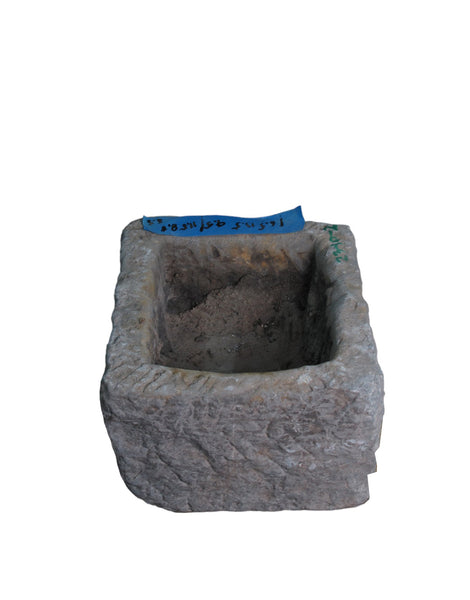 17" Inch Long Hand Chiseled Stone Trough 10-2
