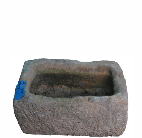22" Inch Long Hand Chiseled Stone Trough 11-3