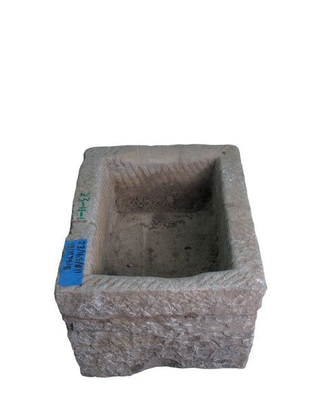 23" Inch Long Hand Chiseled Stone Trough 11-1