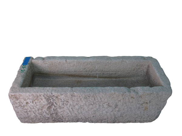 54" Inch Long Hand Chiseled Stone Trough 21