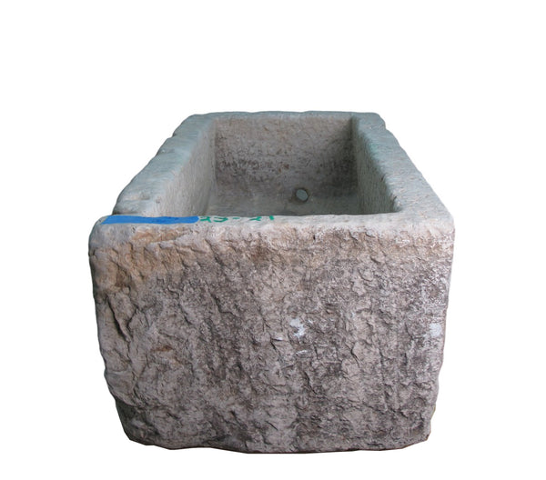 54" Inch Long Hand Chiseled Stone Trough 21
